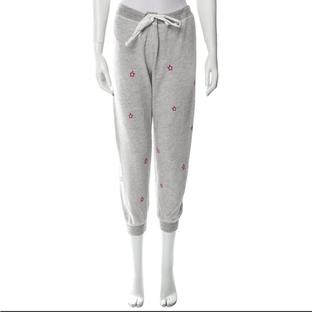 THE GREAT Printed Embroidered Accent Sweatpants